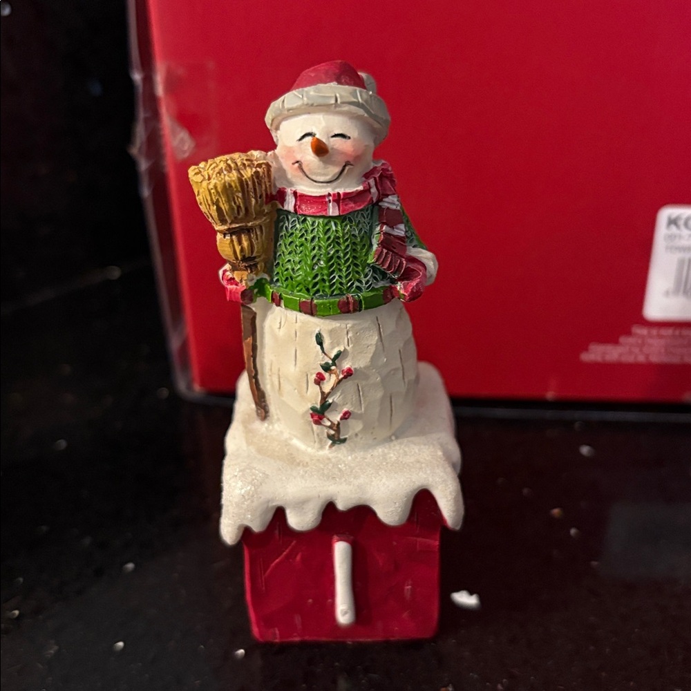 Christmas WISH Snowman Tree Character Blocks Shelf Sitters Farmhouse Country - Picture 5 of 14